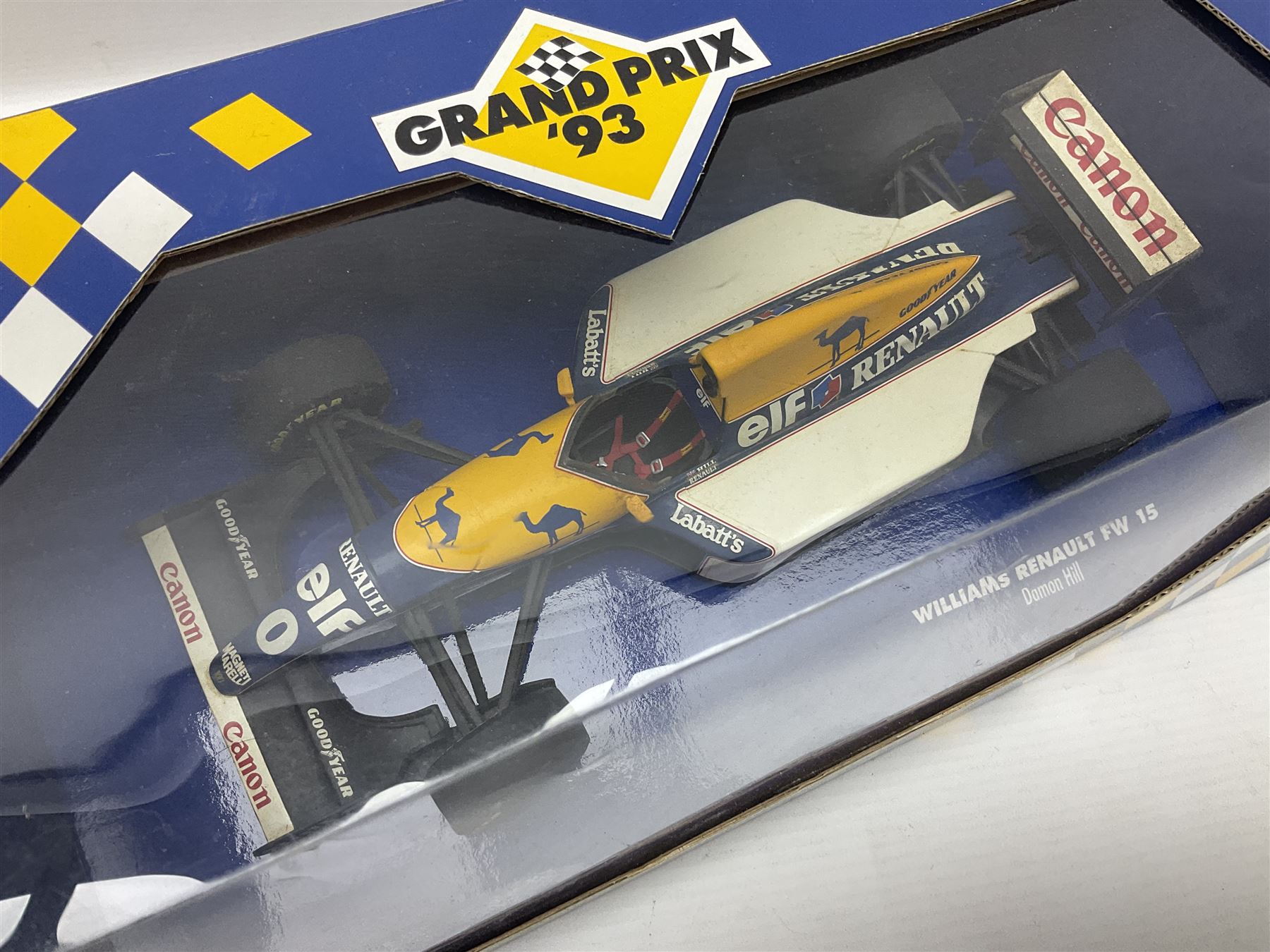Three Paul's Model Art 1:18 scale die-cast racing cars - Grand Prix Williams Renault FW16 D. Hill; Heinz-Harald Frentzen Edition Sauber Ford C15; and Grand Prix '93 Williams Renault FW15 Damon Hill; together with Heinz-Harald Frentzen Edition Williams Renault 1997; all boxed (4)