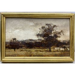 James Taylor (British 1925-2000): 'Kentish Landscape', pair oils on panel signed 24cm x 39cm (2)
Provenance: with The Lefevre Gallery, Bruton St., London, labels verso