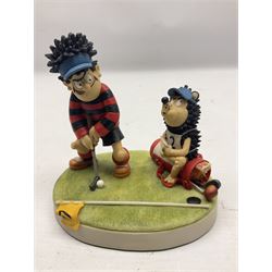 Fourteen Robert Harrop figures from the Beano Dandy collection, comprising Minnie the Minx BD04, Danny BD10, Biffo the Bear BD19, Spotty BD16, Smiffy BD09, Oops! BDS01, Little Plum BD27, Wilfrid BD15, Danny BD10, Winston BD17, 'Erbert BD14, Gnasher BD02, Beryl the Peril BD05 and Desperate Dan BD03, all with boxes