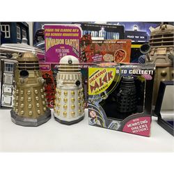Doctor Who collectables to include ‘British Icon Dalek’ limited 50th anniversary edition in original box, collectors cookie jar, Dalek and Tardis related figures, sonic screwdrivers, small quantity of stamps, framed prints, books etc 