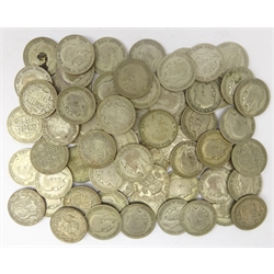  Over 860 grams of pre 1947 Great British silver halfcrowns  