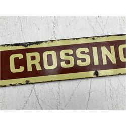 Enamel railway sign, Hagg Lane Crossing (Hemingbrough) together with  B.R. Look-Out armband, sign L150cm