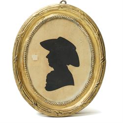 John Miers - 18th century oval silhouette inscribed on the reverse 'Captain John Horsfall ...