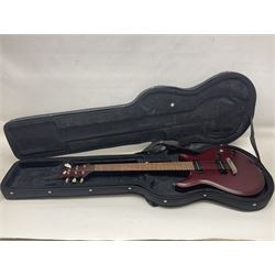 British hand-made mahogany electric guitar by 'JJ' luthier Dan Macpherson c2012 L95cm; in FX lightweight carrying case