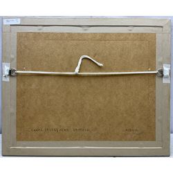 Peter Lapish (British 1937-): 'Canal Head - Driffield', acrylic on paper signed, titled verso 25cm x 35cm