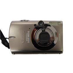 Six Canon compact digital cameras, comprising Ixus L-1, Ixus 850 IS, Ixus Z90, Ixus 960 IS, Powershot A1200 and Powershot A540, three with boxes