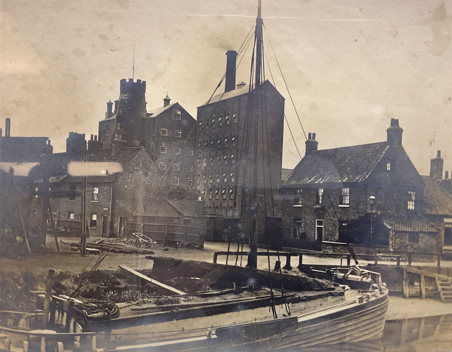 After William Frederick Settle (British 1821-1897): 'Blockhouse on the River', 19th century colour print together with early photograph of 'Grove Hill' 26cm x 38cm (2)
