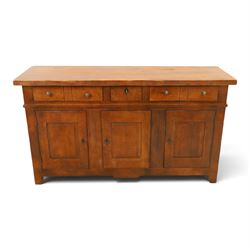 Antix - French oak sideboard, fitted with three drawers and cupboards