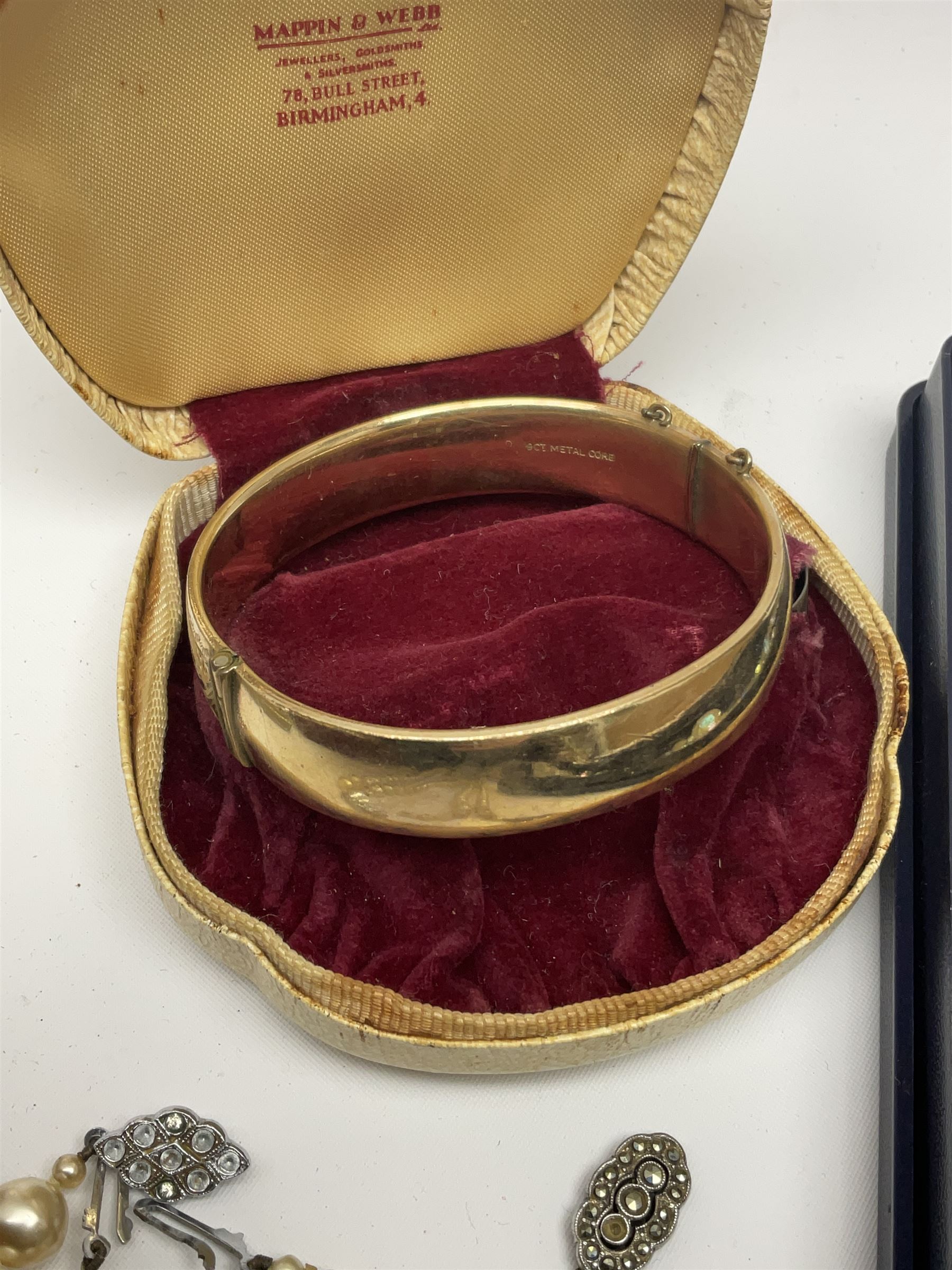 Vintage Christian Dior compact in original box, silver 'Past Mayor' medallion on ribbon by Walker & Hall boxed, Silver Bible pendant on bow brooch hallmarked, stamped 9ct gold cameo and a collection of vintage and later costume jewellery