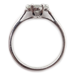  White gold diamond cluster ring, hallmarked 18ct, diamonds 0.75 carat  