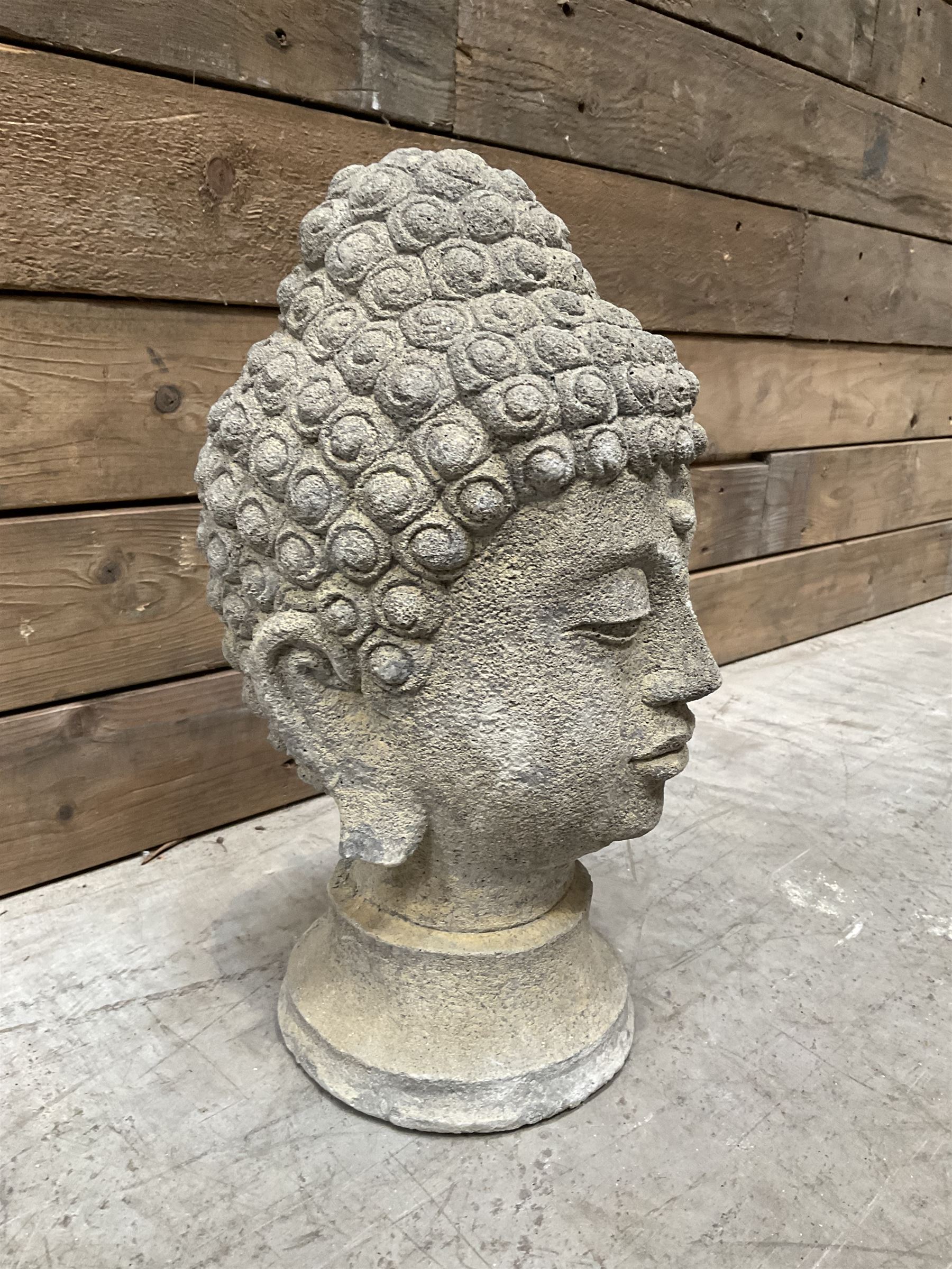 Small cast stone Thai Buddha head