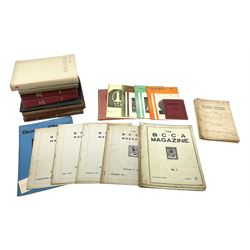 Three bound volumes of 'Chess' magazine 1946-50; fifteen issues of 'The BCCA Magazine' 1949-51; Chess Olympiad books 1970 &1972; and other books and pamphlets of chess interest