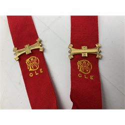 Masonic and similar jewels/medals to include Royal Antediluvian Order of Buffaloes, hallmarked, L.A Vallette Lodge No. 815, hallmarked, R.A.O.B Justice Truth Philanthropy, etc 