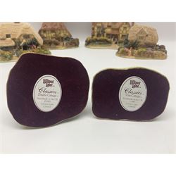 Twelve Lilliput Lanes, including the full Helen Allingham Collection, Chalfont St  Giles, Midhurst, Great Wishford and Witley and from the Blaise Hamlet Classics Collection, Circular Cottage, Dial Cottage, Double Cottage etc, all with original boxes 