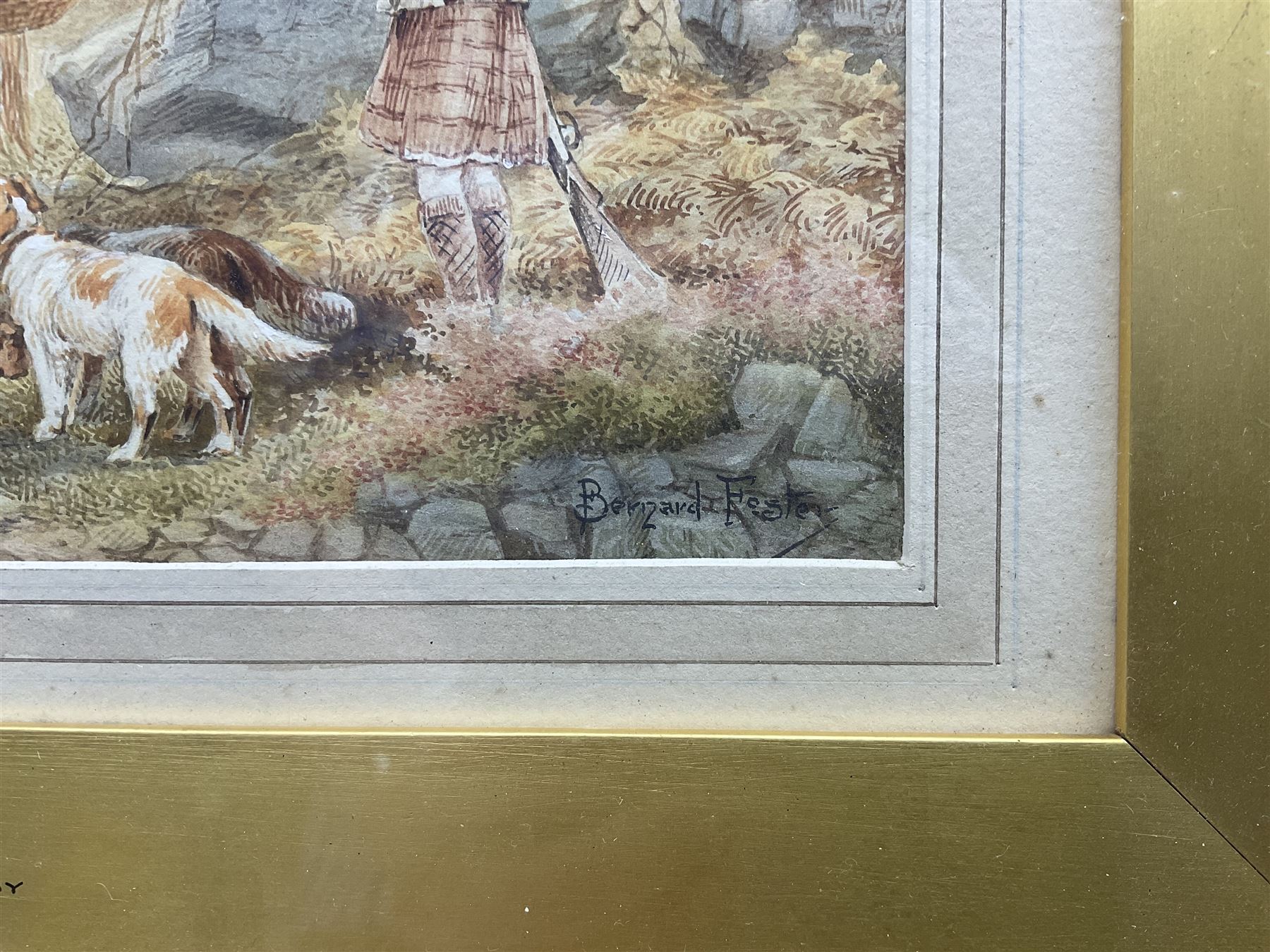 Bernard Foster (British 19th/early 20th century): 'A Successful Day', watercolour signed, titled on the original slip 17cm x 25cm