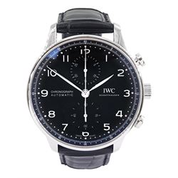 IWC (International Watch Company) Portugieser gentleman's stainless steel automatic chrono...