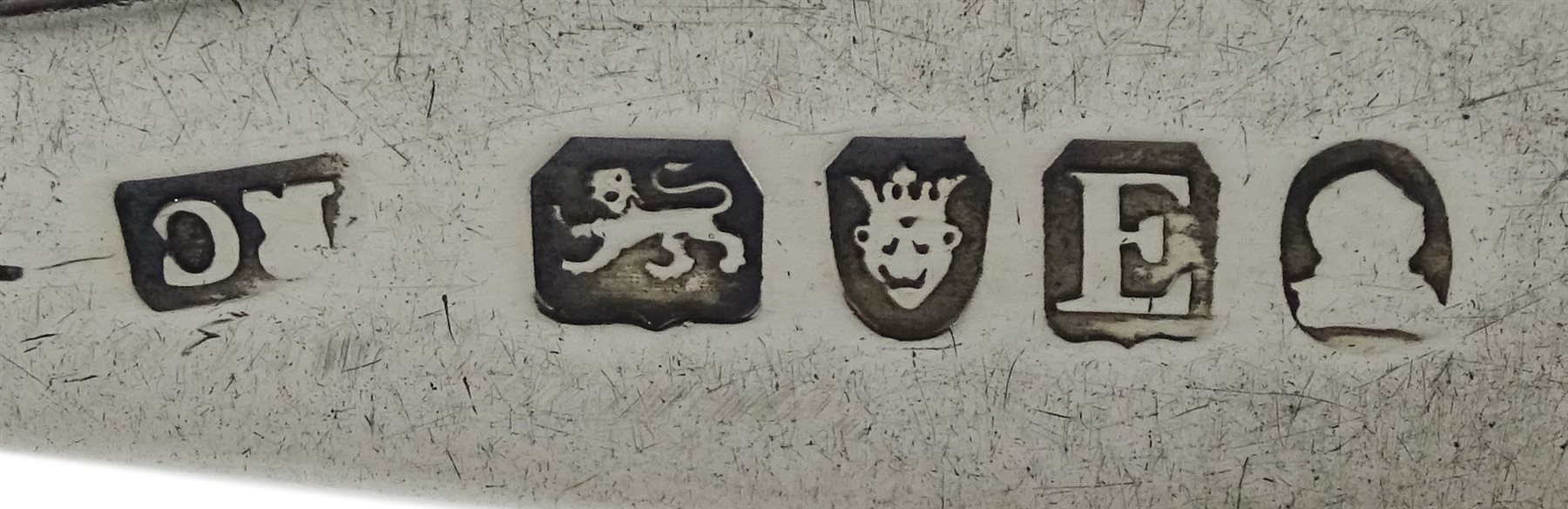 Five George III silver dinner forks, Old English pattern by Richard Crossley, London 1800 and two other similar forks London 1792 and 1817, approx 15.2oz (7)