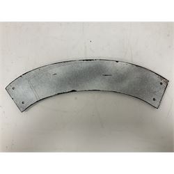 Arched cast iron Cornishman sign, L48cm