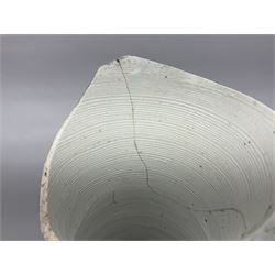 19th century Chinese floor vase of baluster form, hand painted with warriors and the emperor, the neck decorated with floral patterns and panels with landscapes, H64cm