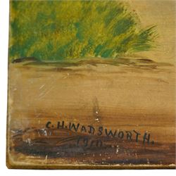 C H Wadsworth (British Early 20th century): Portrait of Champion Racing Pigeons - Messers Watton 'National Winner' & 'Shrubb', pair oils on board signed inscribed and dated 1910 & 1912, respectively 31cm x 41cm (2)
Notes: inscribed 'National Winner - 1st Northern section Bournemouth YB 1908' & 'Shrubb - 1st Banbury YD also SPL photo in oils Featherstone & Purston HS season 1912'