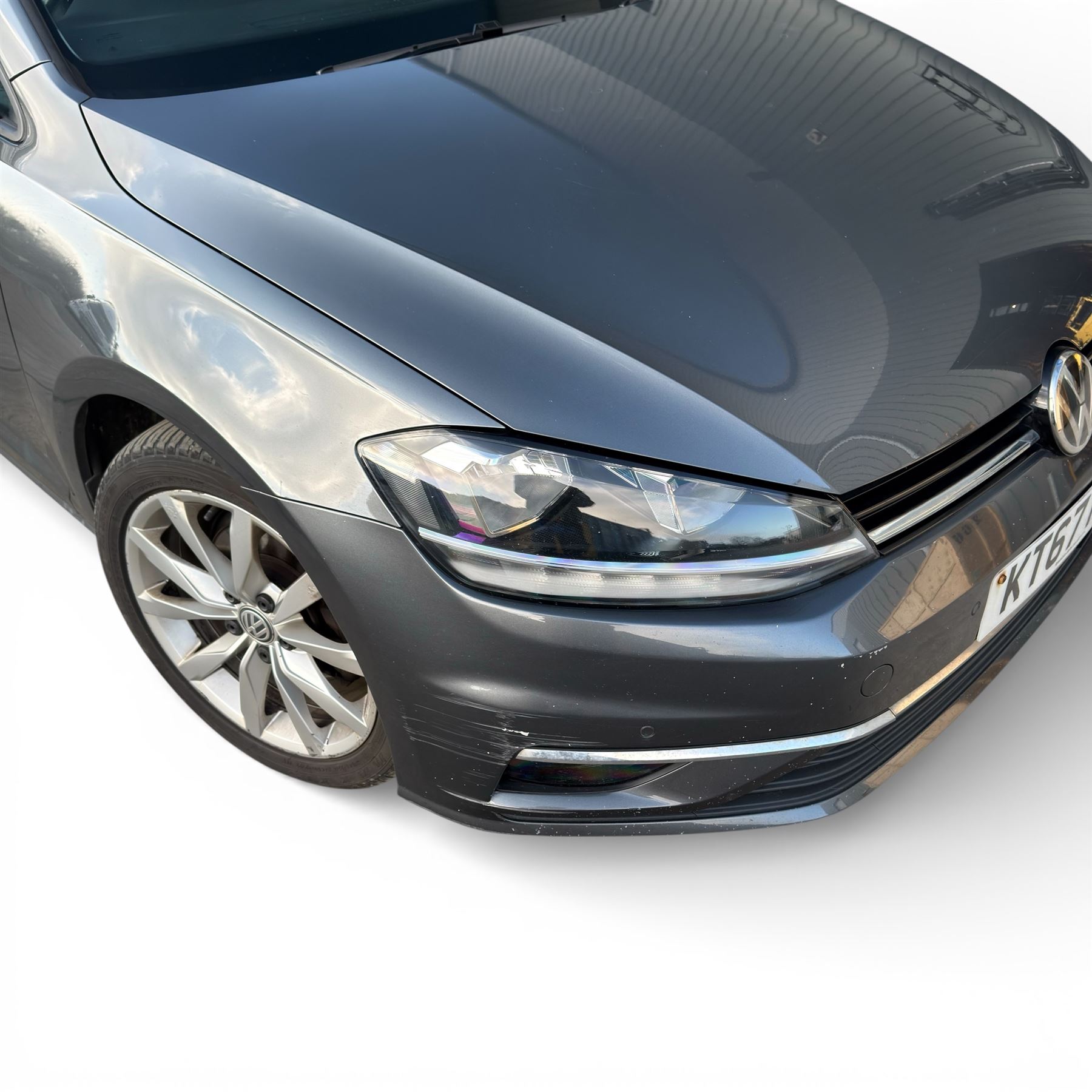 VW Golf, 2 Litre diesel, Automatic, 2018, Grey, MOT till 04/04/2026, 95.500 miles (KT67 NYB) - Car play, Parking sensors - this vehicle is subject to 10% plus VAT buyers premium (12% in total)