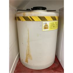 200 litre plastic chemical drum- LOT SUBJECT TO VAT ON THE HAMMER PRICE - To be collected by appointment from The Ambassador Hotel, 36-38 Esplanade, Scarborough YO11 2AY. ALL GOODS MUST BE REMOVED BY WEDNESDAY 15TH JUNE.