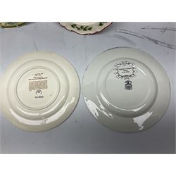 Royal Worcester trinket dish and vase, together with Palissy 'Herring Hunting Scenes' plate , Gerz West German Beer Stein, musical Toby jug and other ceramics 