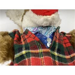 Vintage Basil Brush plush toy, in a tartan jacket together with a talking Basil Brush plush toy, tallest example H46cm