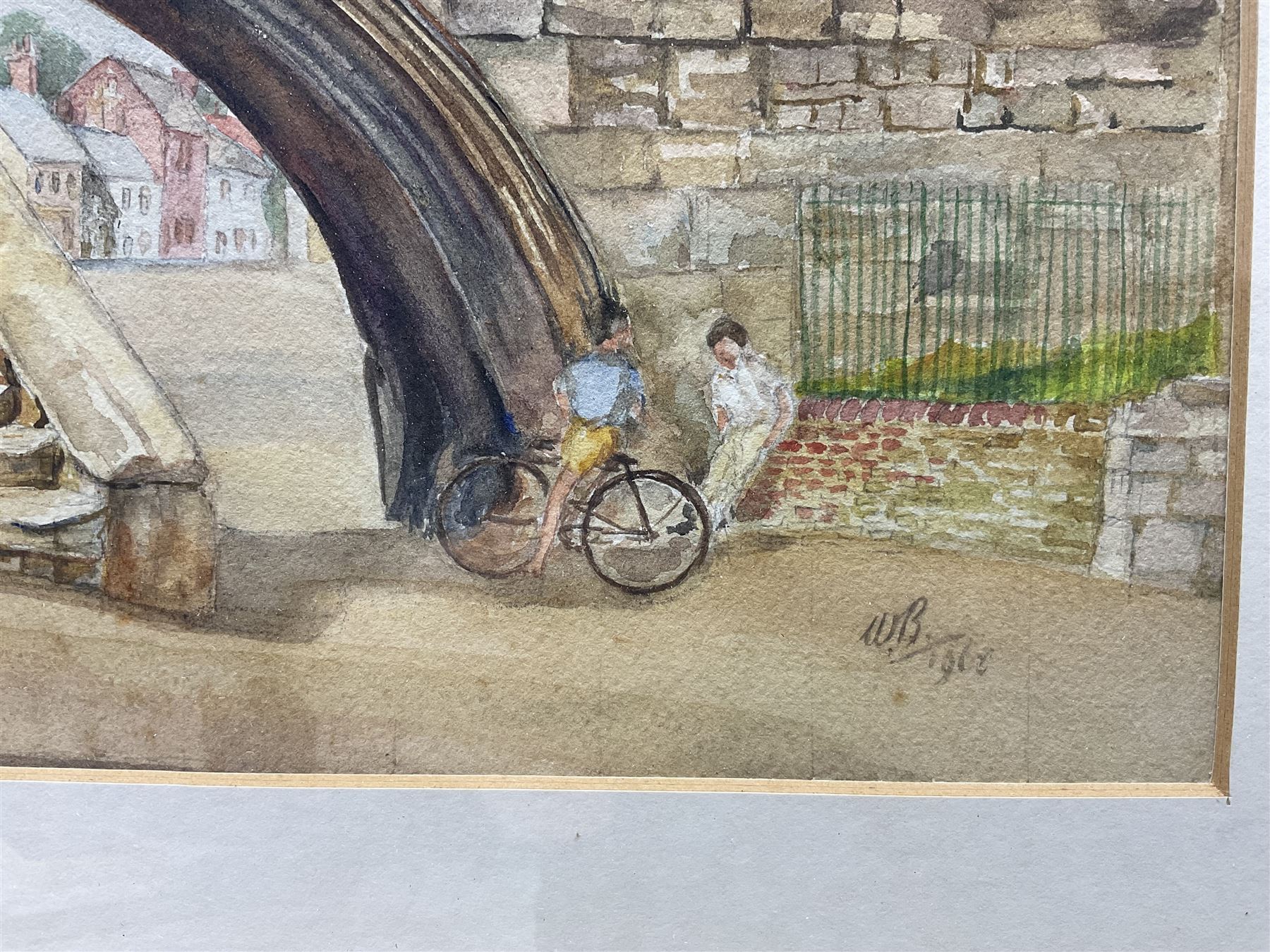 English School (20th Century): Trinity Bridge - Crowland, watercolour signed with initials WB and dated 1968, 26cm x 36cm 