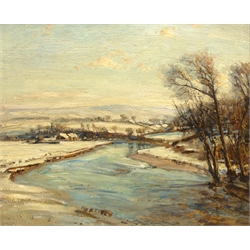  Herbert Royle (British 1870-1958): 'Winter in Wharfedale', oil on canvas signed 49cm x 59cm Provenance: with Walker Galleries Harrogate, label verso  DDS - Artist's resale rights may apply to this lot    