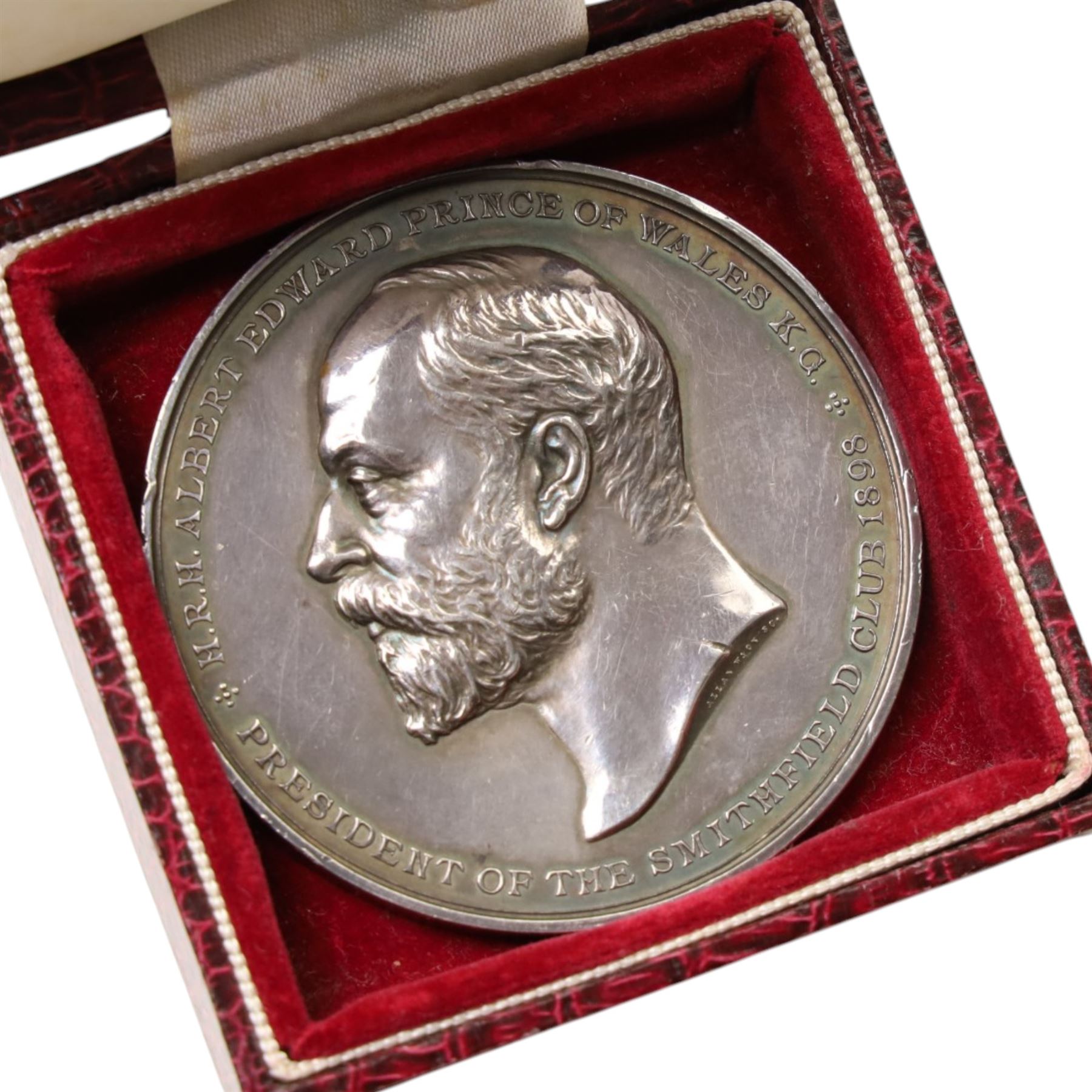 Smithfield Club Centenary Show silver plated medal 1898