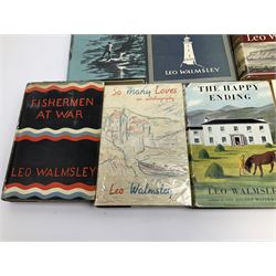 Leo Walmsley: a collection of Novels mostly 1st ed. including Phantom Lobster, signed by the author, Love in the Sun, The Happy Ending, Angler's Moon, Sally Lunn, The Silver Blimp, Love in the Sun, Paradise Creek, Fishermen at War, Golden Waterwheel, Sound of the Sea, etc (16)