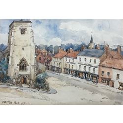 D Forsyth (British early 20th century): 'Malton', watercolour signed titled and dated 1928, 24cm x 35cm