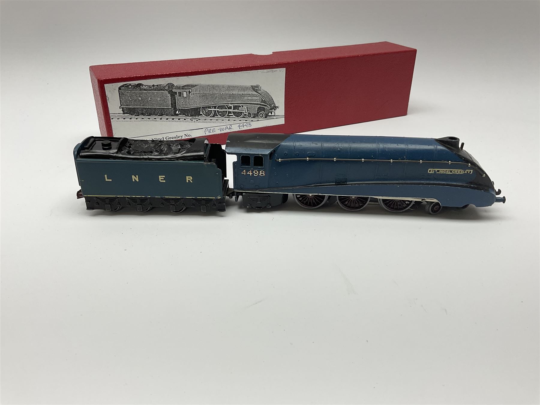 Hornby Dublo - three-rail pre-war A4 Class 4-6-2 locomotive 'Sir Nigel Gresley' No.4498; in modern collector's red box