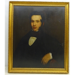  Portrait of a Gentleman, mid 19th century oil on canvas unsigned 74cm x 62cm  