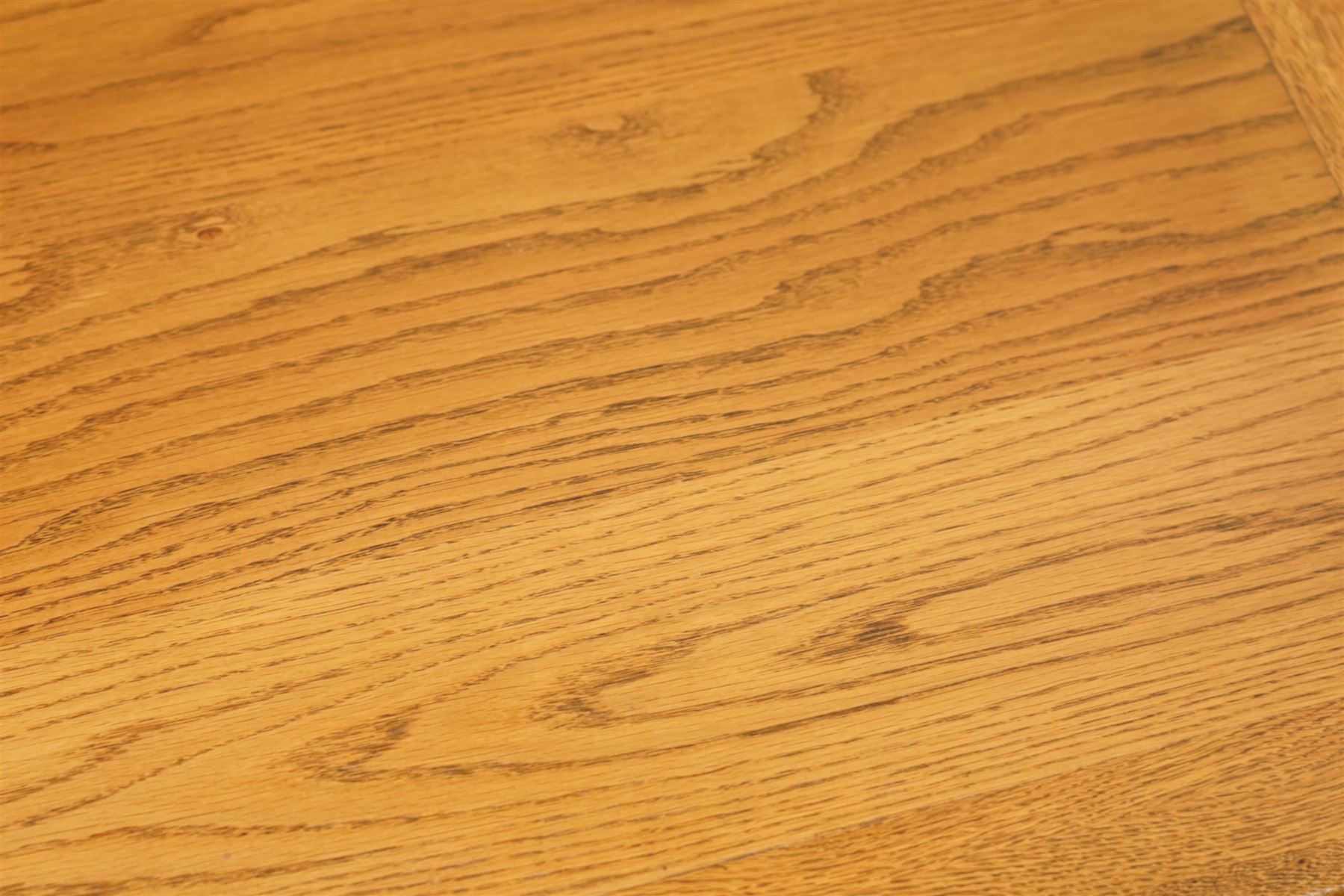Oak rectangular coffee table, rectangular top over undertier, on square supports 