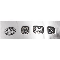 1930's silver tankard, of plain tapering form, with banded base and C scroll handle, hallmarked Alexander Clark & Co Ltd, Birmingham 1937, approximate total weight 14.86 ozt (462.4 grams)