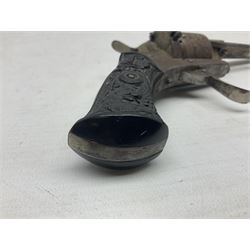 19th century Belgian 7mm pin-fire six-shot revolver with engraved action, folding trigger and ornate grips, ELG proof marks, No.4562 L20cm