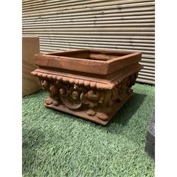 Small cast stone bird bath, figure, glazed and other garden pots - THIS LOT IS TO BE COLLECTED BY APPOINTMENT FROM DUGGLEBY STORAGE, GREAT HILL, EASTFIELD, SCARBOROUGH, YO11 3TX