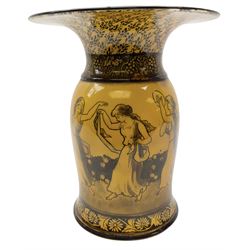 Royal Doulton Morrisian ware vase decorated with female figures, with printed and impressed marks beneath H25cm. 