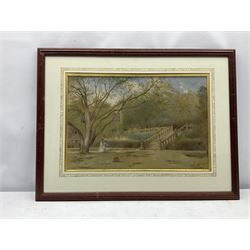 Kate E Booth (British fl.1850-1898): 'Haddon Hall', watercolour signed and titled 33cm x 50cm 
