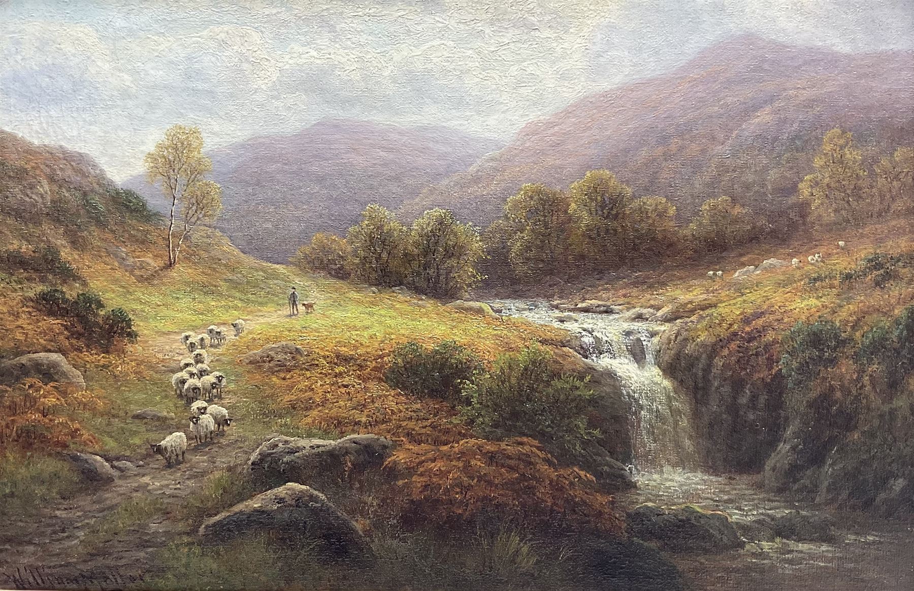 William Mellor (British 1851-1931): 'View near Rydal Westmorland', oil on canvas signed, titled verso 30cm x 45cm