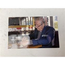 Titanic cover with Canadian cancellation signed David Haisman and cover with Queenstown cancellation signed by stamp designer, book signed David Haisman, two Titanic covers and book signed David Haisman, Titanic Facsimile postcard signed David Haisman and cover with Alderney cancellation signed by stamp designer, Biography of Edith Brown signed David Haisman (9)