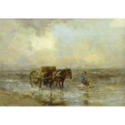  Willem George Frederik Jansen (Dutch 1871-1949): Kelp Gathering on the Beach, oil on canvas signed 49cm x 69cm  DDS - Artist's resale rights may apply to this lot    
