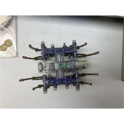 Scientific toys including Electronic Experiment Kit; Fuel Cell Car Science Kit; Robot Kits 6-in-1 Educational Solar Kit; all boxed; remote control helicopter; and two others