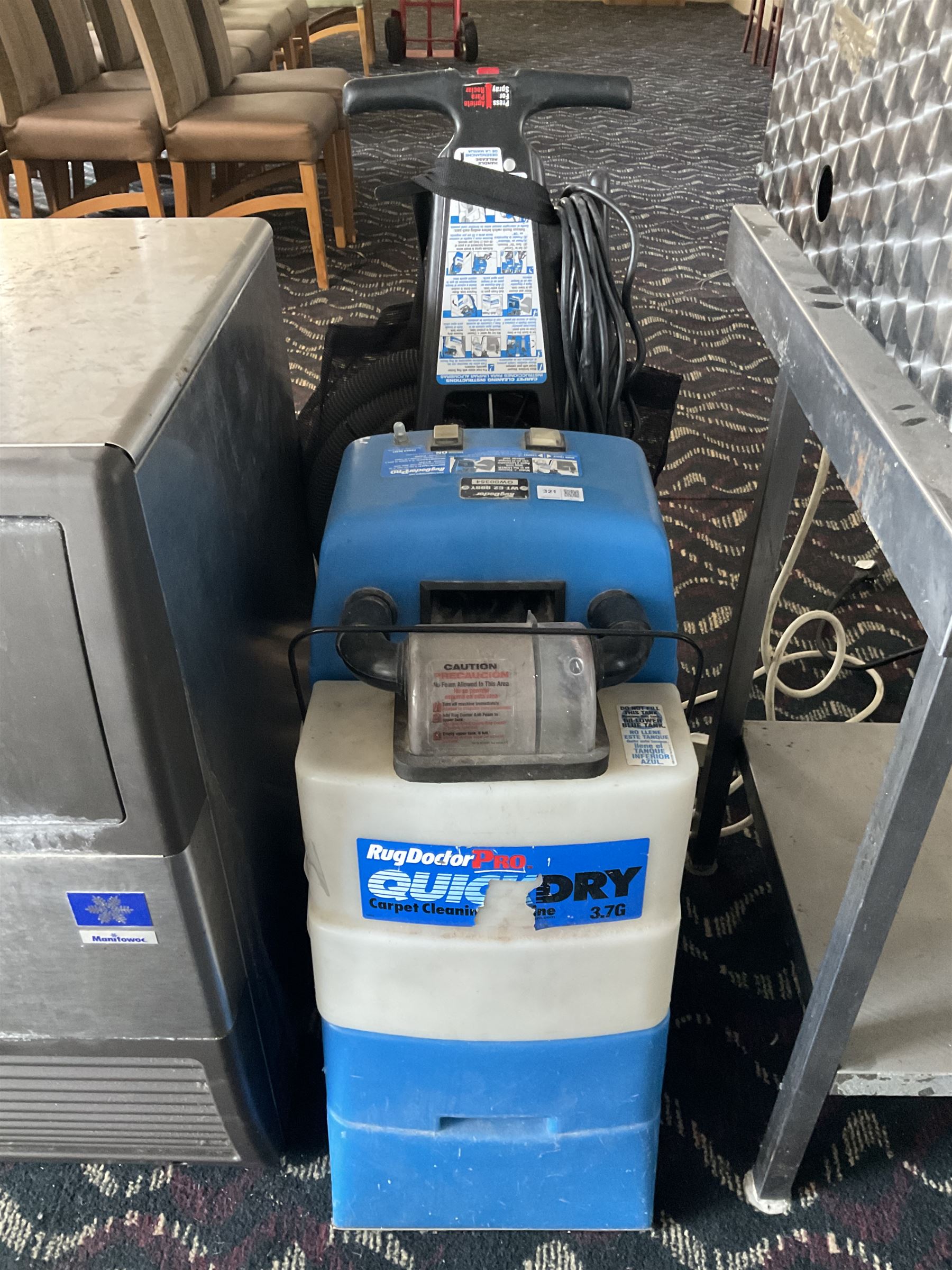 Rug Doctor Pro QW00354 carpet cleaner - requires new cable- LOT SUBJECT TO VAT ON THE HAMMER PRICE - To be collected by appointment from The Ambassador Hotel, 36-38 Esplanade, Scarborough YO11 2AY. ALL GOODS MUST BE REMOVED BY WEDNESDAY 15TH JUNE.