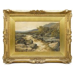 Edmund Morison Wimperis (British 1835-1900): Highland River, watercolour signed with initials and dated '97, 44cm x 65cm