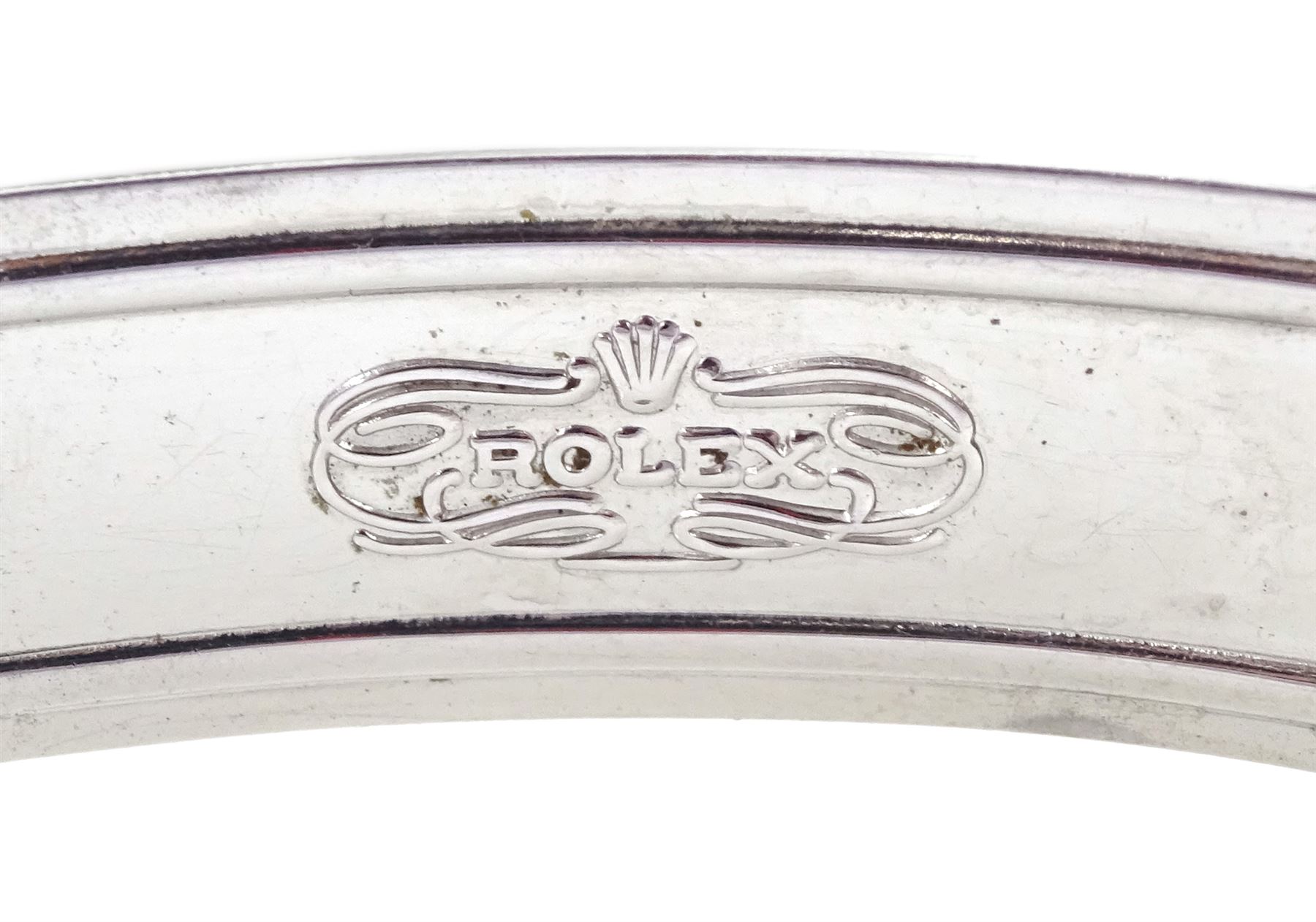 Rolex Oyster Perpetual Air-King Date gentleman's stainless steel automatic wristwatch, Ref. 5700N, serial No. R235206, blue dial with baton hour markers and date aperture, on stainless steel Oyster bracelet, with fold-over clasp