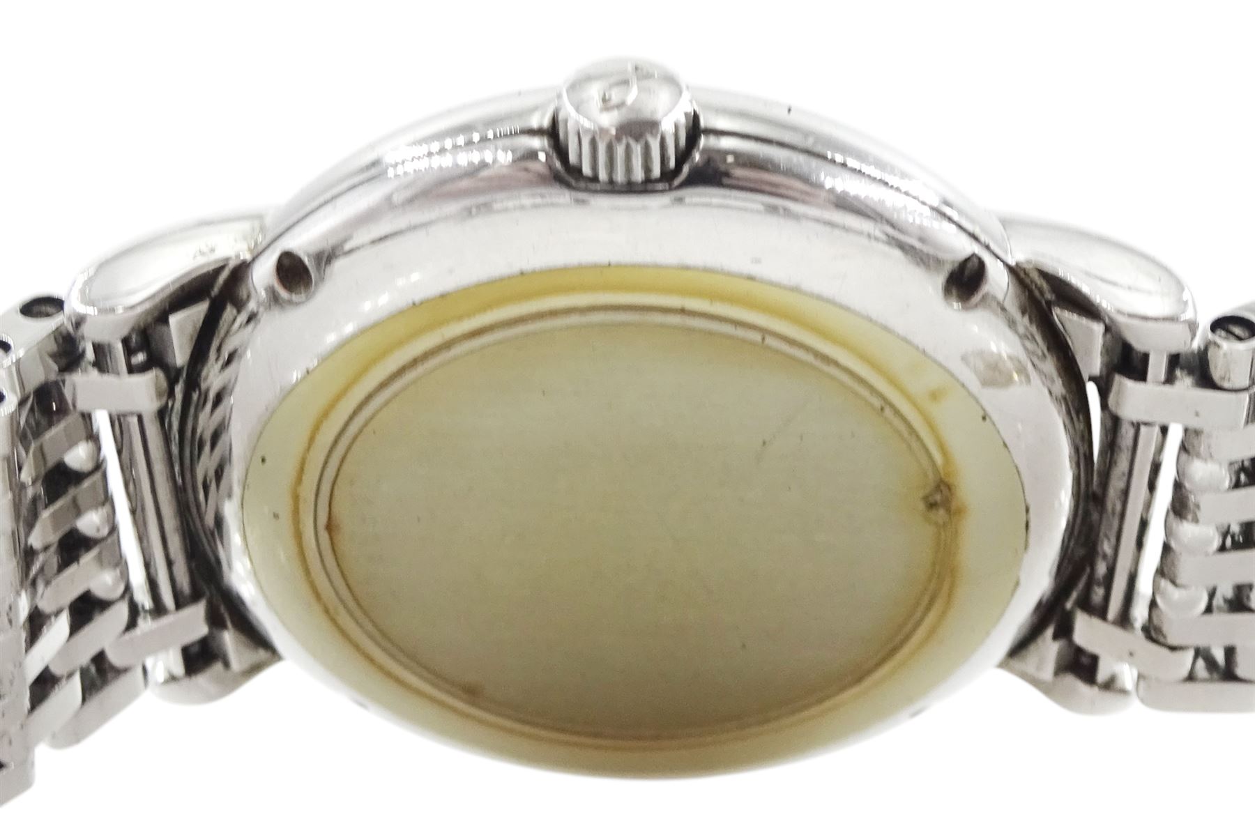 IWC Schaffhausen Portofino gentleman's stainless steel automatic wristwatch, white dial with baton hour markers and date aperture, on original stainless steel strap, with fold-over clasp, boxed with additional links