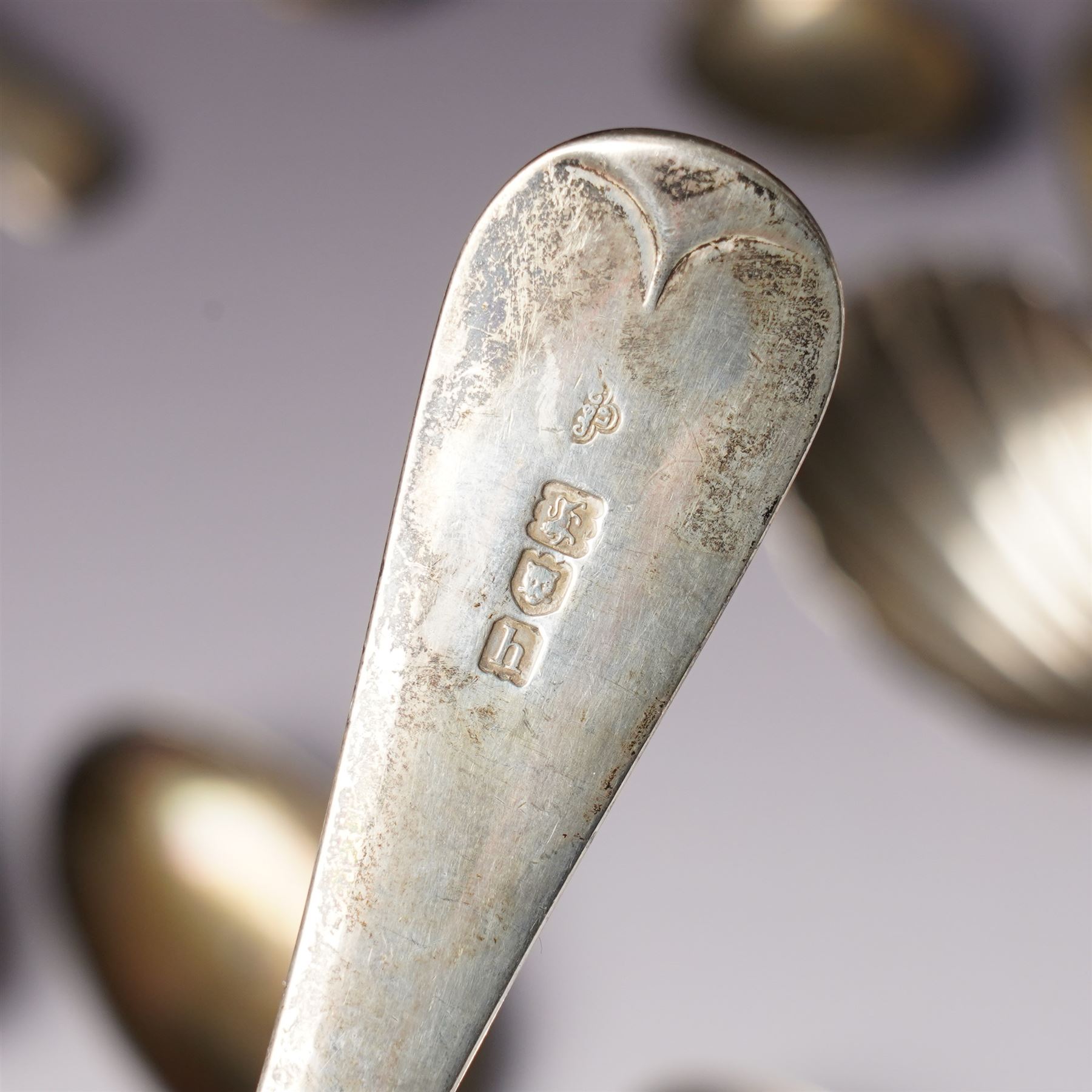 Quantity of assorted silver cutlery including sauce ladle, Victorian caddy spoon, various teaspoons, golf club spoons etc